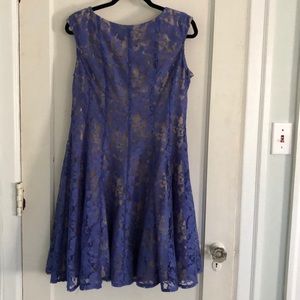 Purple and tan lace dress